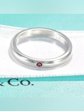 Tiffany & Co. SV925 Elsa Peretti Sterling Stacking Band Ring Sz.4
